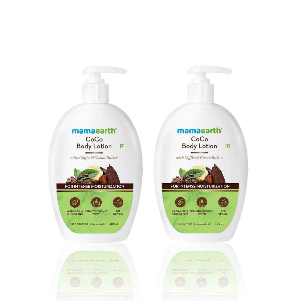 Buy Mamaearth CoCo Body Lotion With Coffee and Cocoa for Intense Moisturization (400 ml) (Packof 2) - Purplle