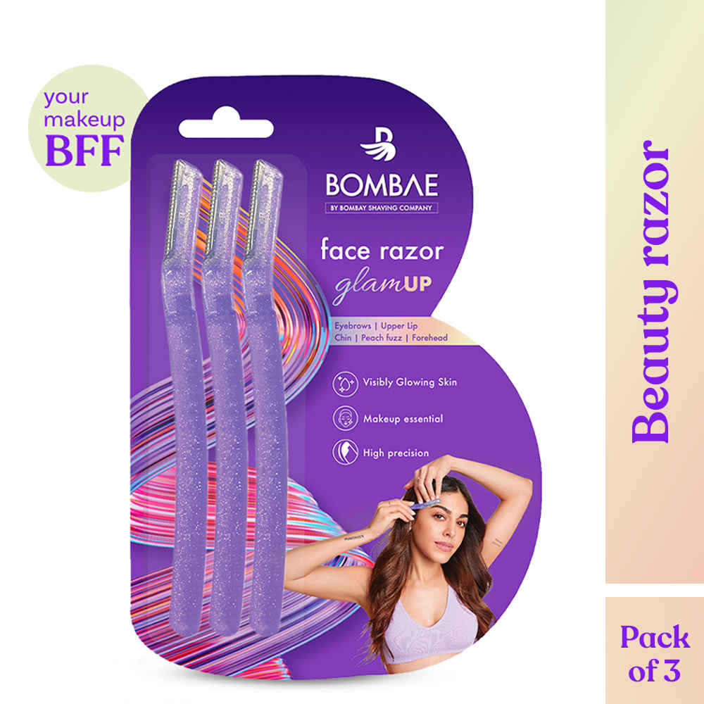 Buy Bombay Shaving Company GlamUP beauty razor | Reusable & painless face razor | Pack of 3  - Purplle