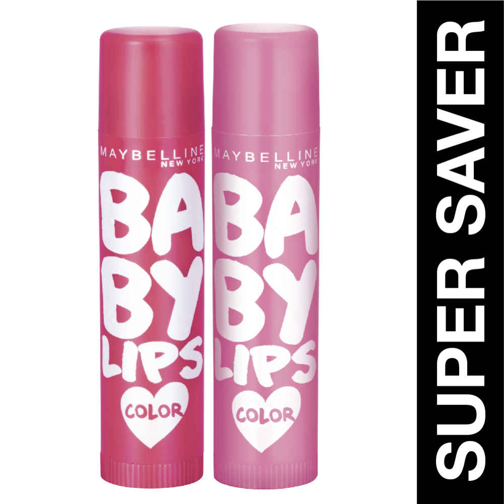 Buy Maybelline New York Baby Lips Berry Crush & Cherry Kiss Tinted Lip Balm | Pack of 2, 8 gm - Purplle