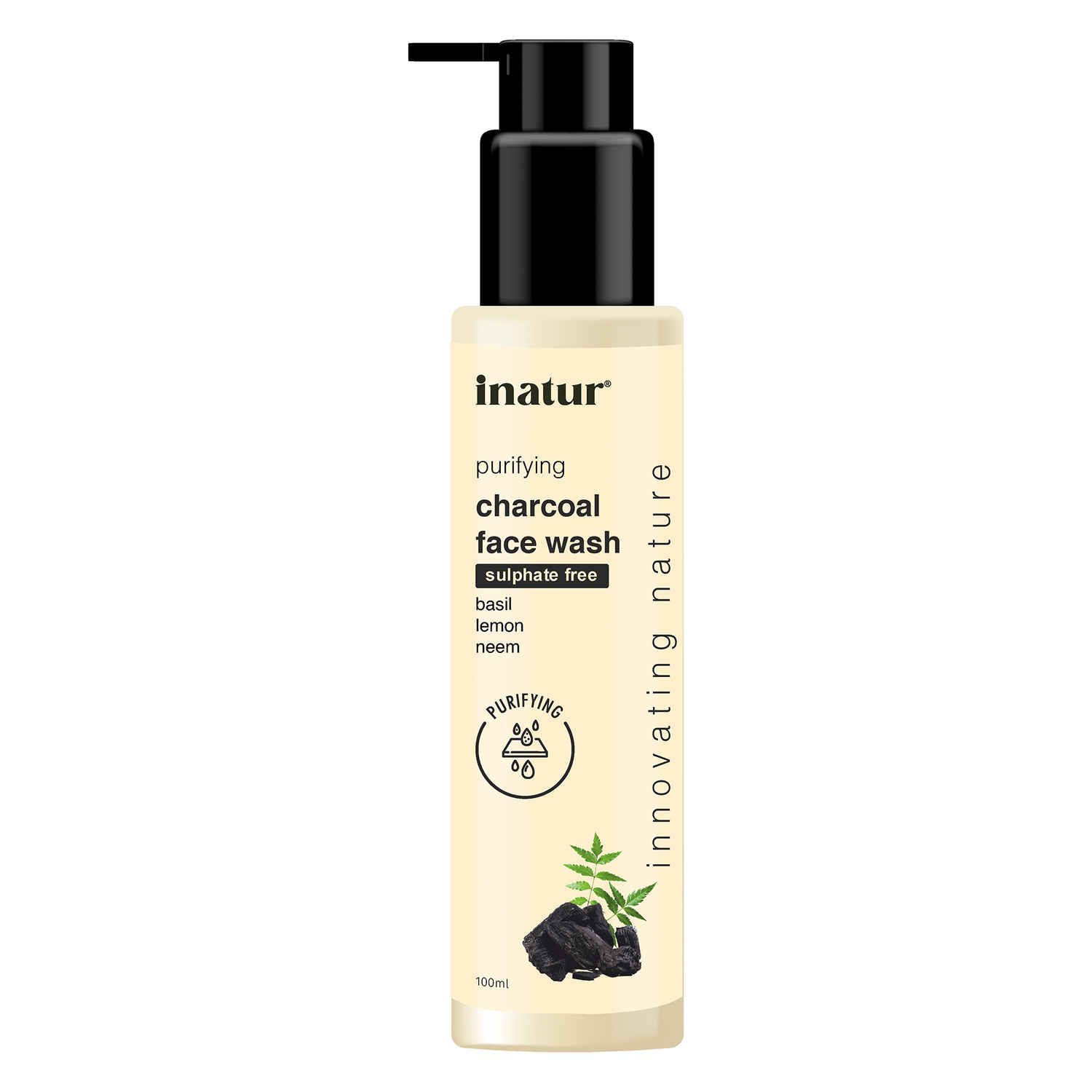 Buy Inatur Charcoal Face Wash (100 ml) - Purplle