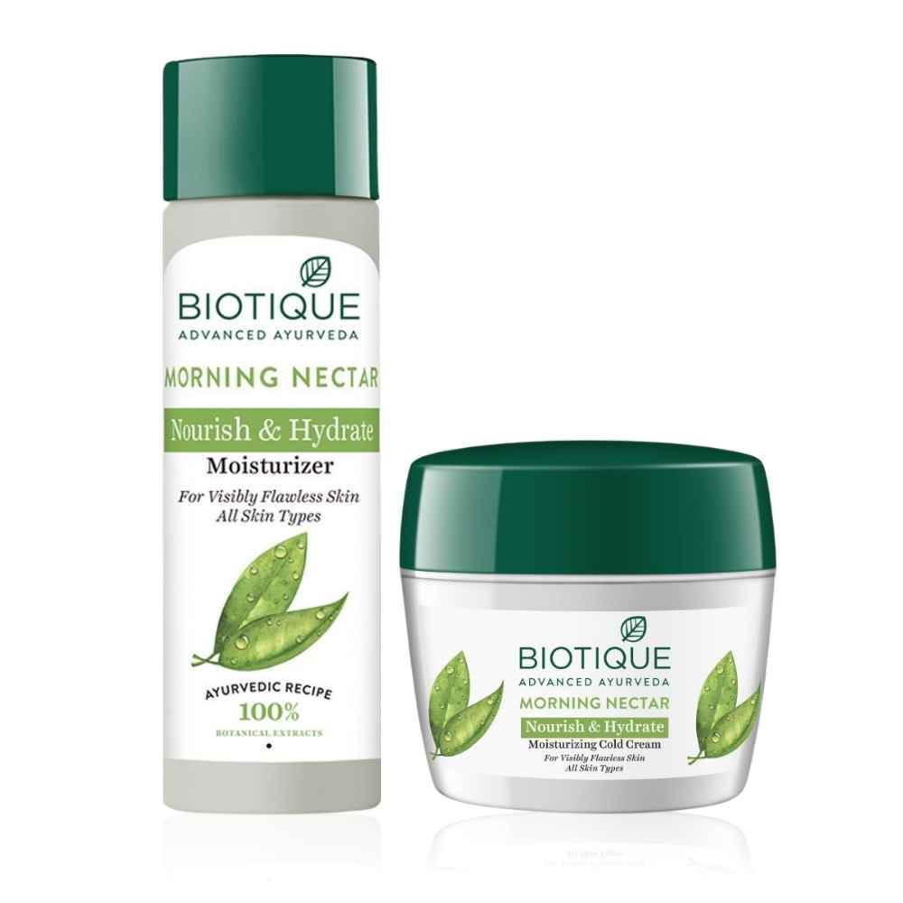 Buy Biotique Morning Nectar Nourish & Hydrate Moisturizing Kit Combo of 2 - Purplle