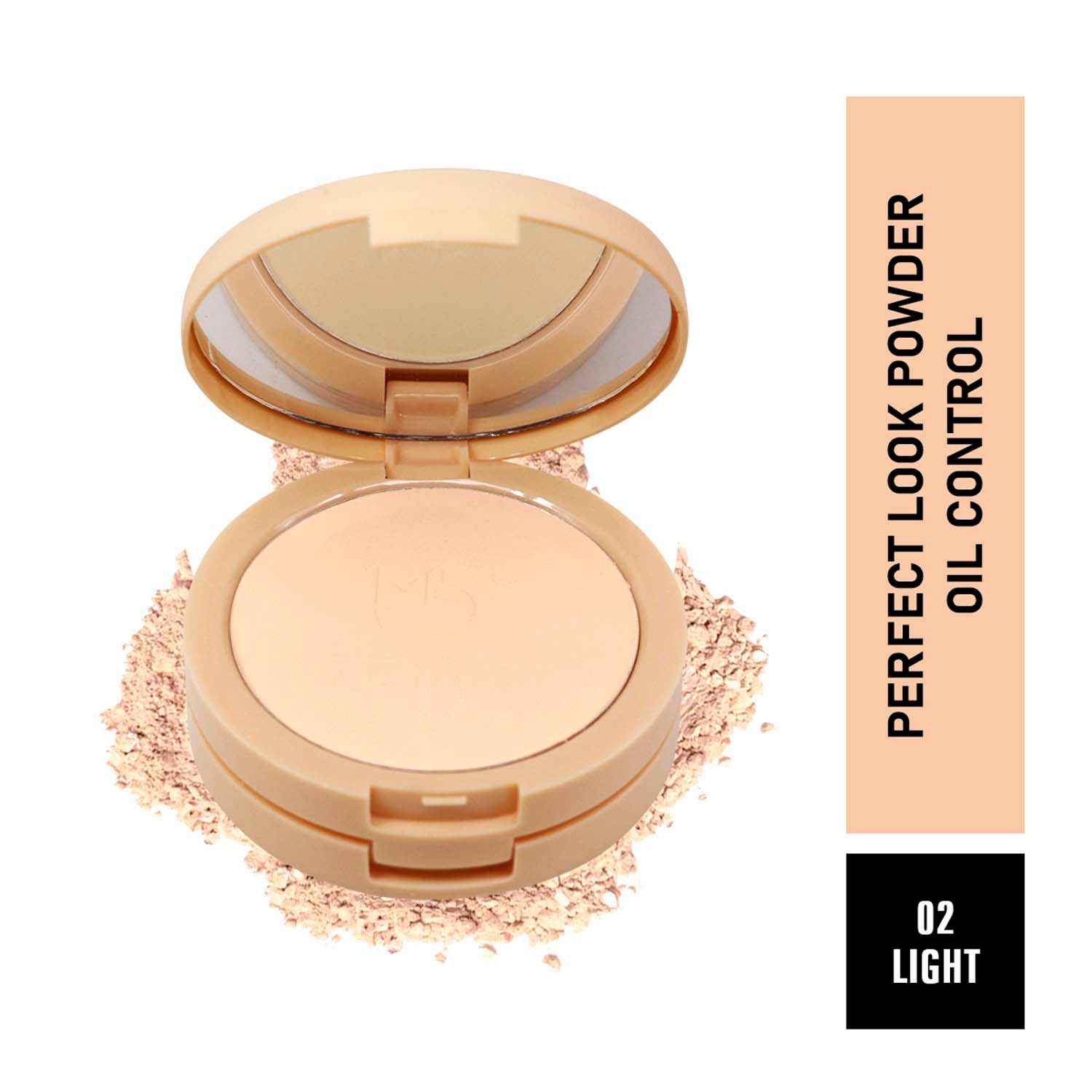 Buy Mattlook Perfect look Powder 2 in 1 Formula Oil Control, Powder + Base Concealer, Face Makeup, Light (20 gm) - Purplle