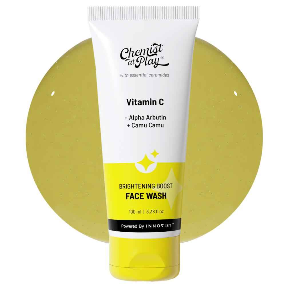 Buy Chemist at Play Brightening Face Wash with Ceramides | 7% Zemea + 1% Vitamin C | For lacklustre & dull skin. Deeply cleanses and brightens the skin | 100 ml - Purplle