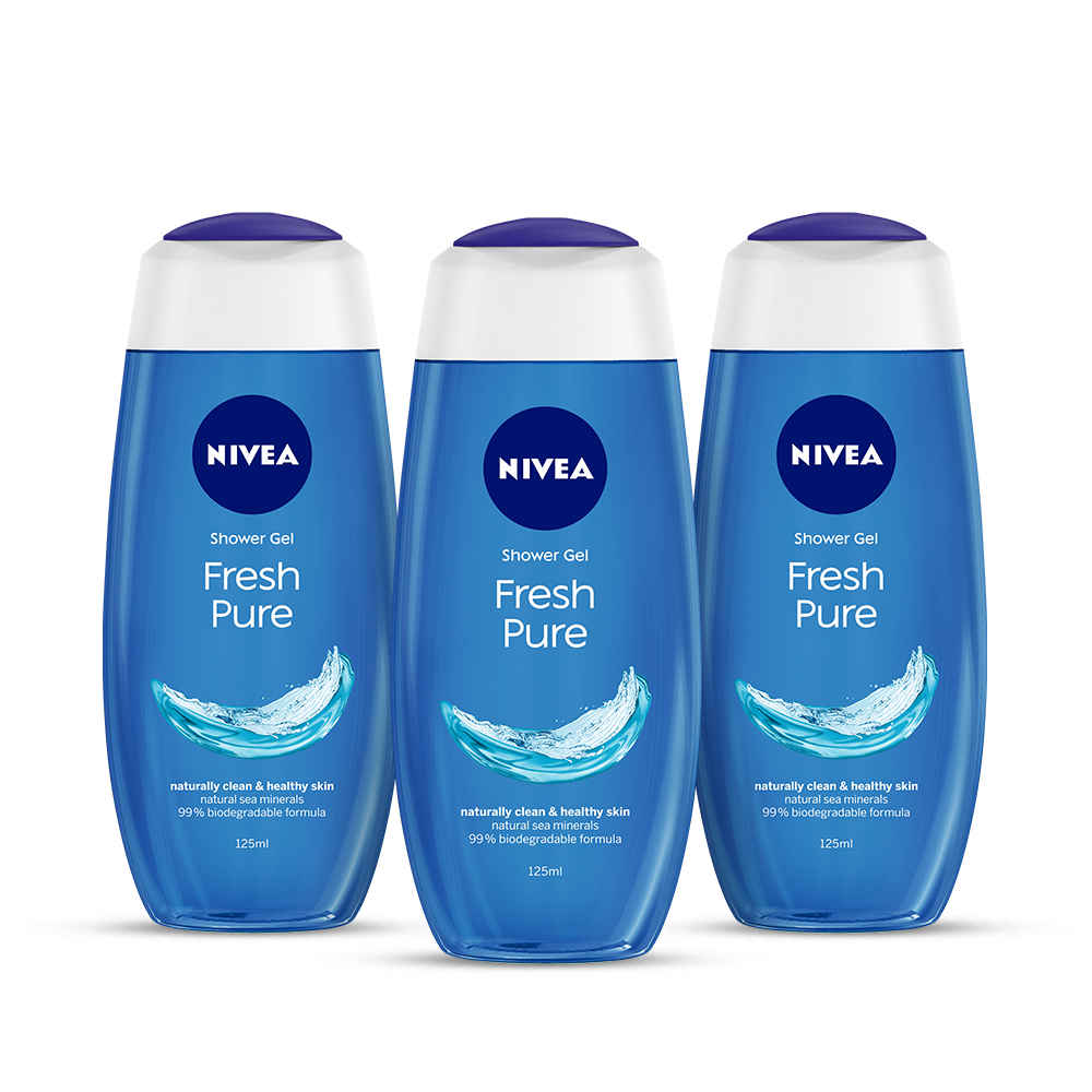 Buy NIVEA Fresh Pure Shower Gel (125 ml)(Pack of 3) - Purplle