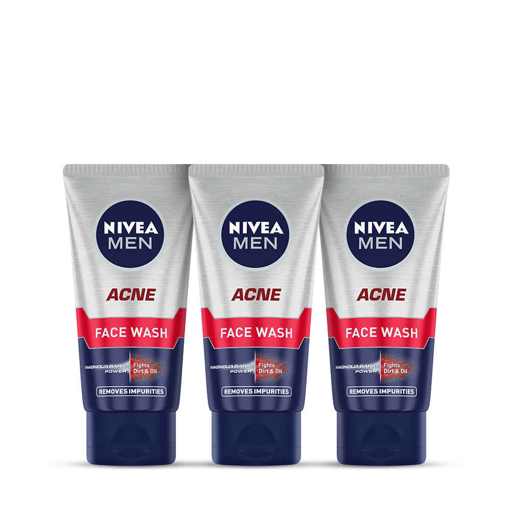 Buy NIVEA MEN Acne Face Wash (50 ml)(pack of 3) - Purplle