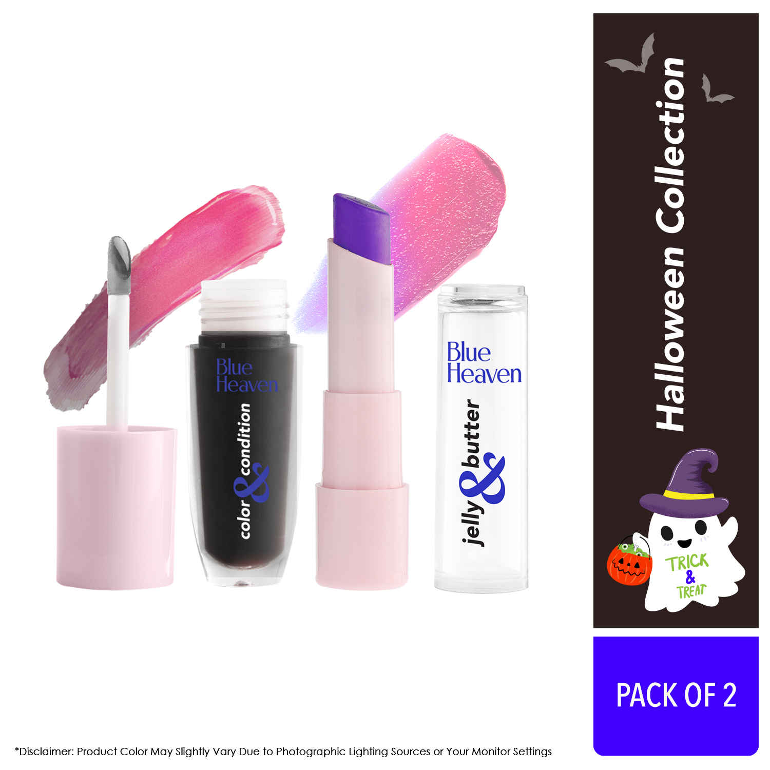 Buy Blue Heaven Halloween Collection Lip Combo | pH Based Lip Oil & Lip Balm | Black Magic & Purple Sorcerer| Pack of 2 - Purplle