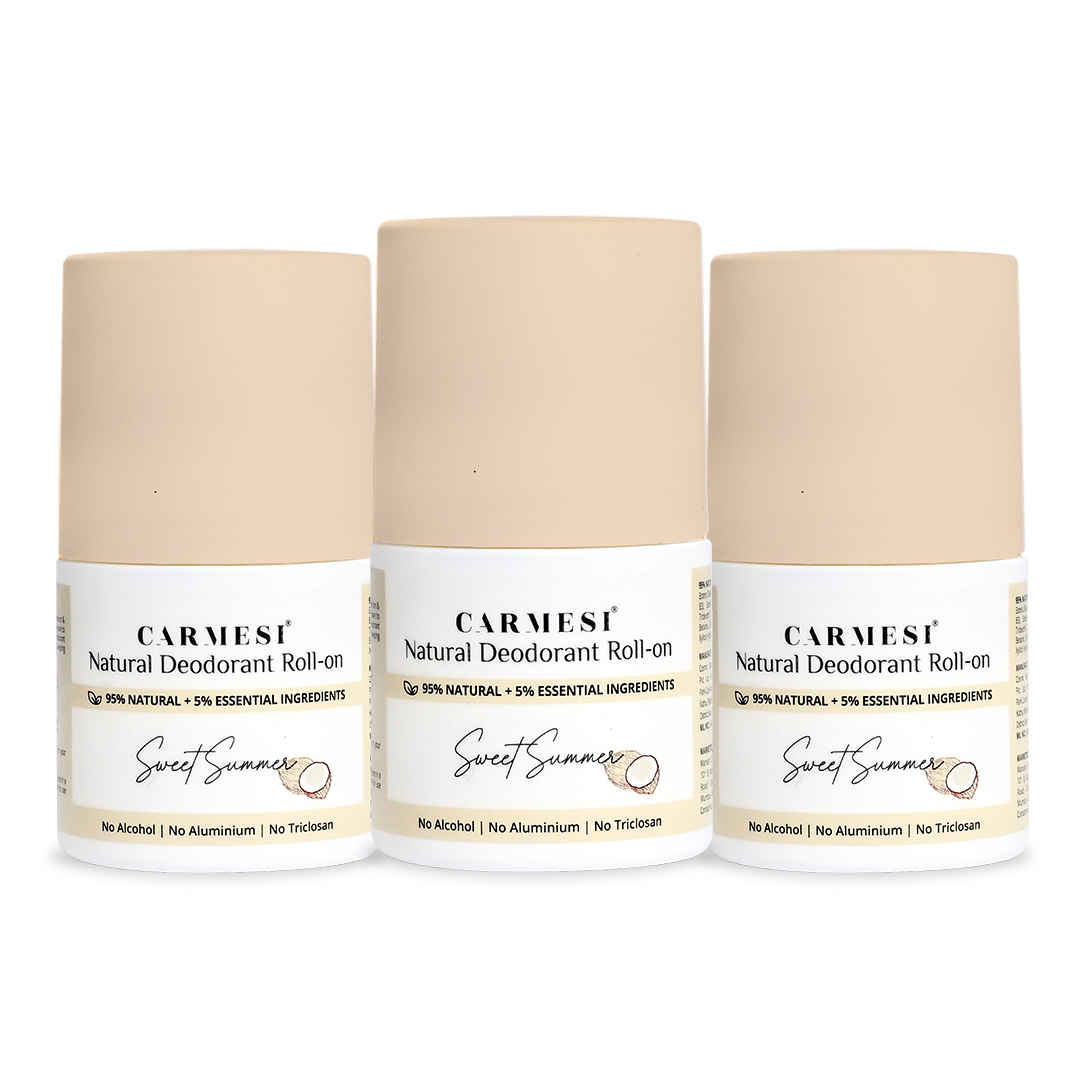 Buy Carmesi Natural Deodorant Roll-on - Sweet Summer (50 ml) - (Pack of 3) - Purplle