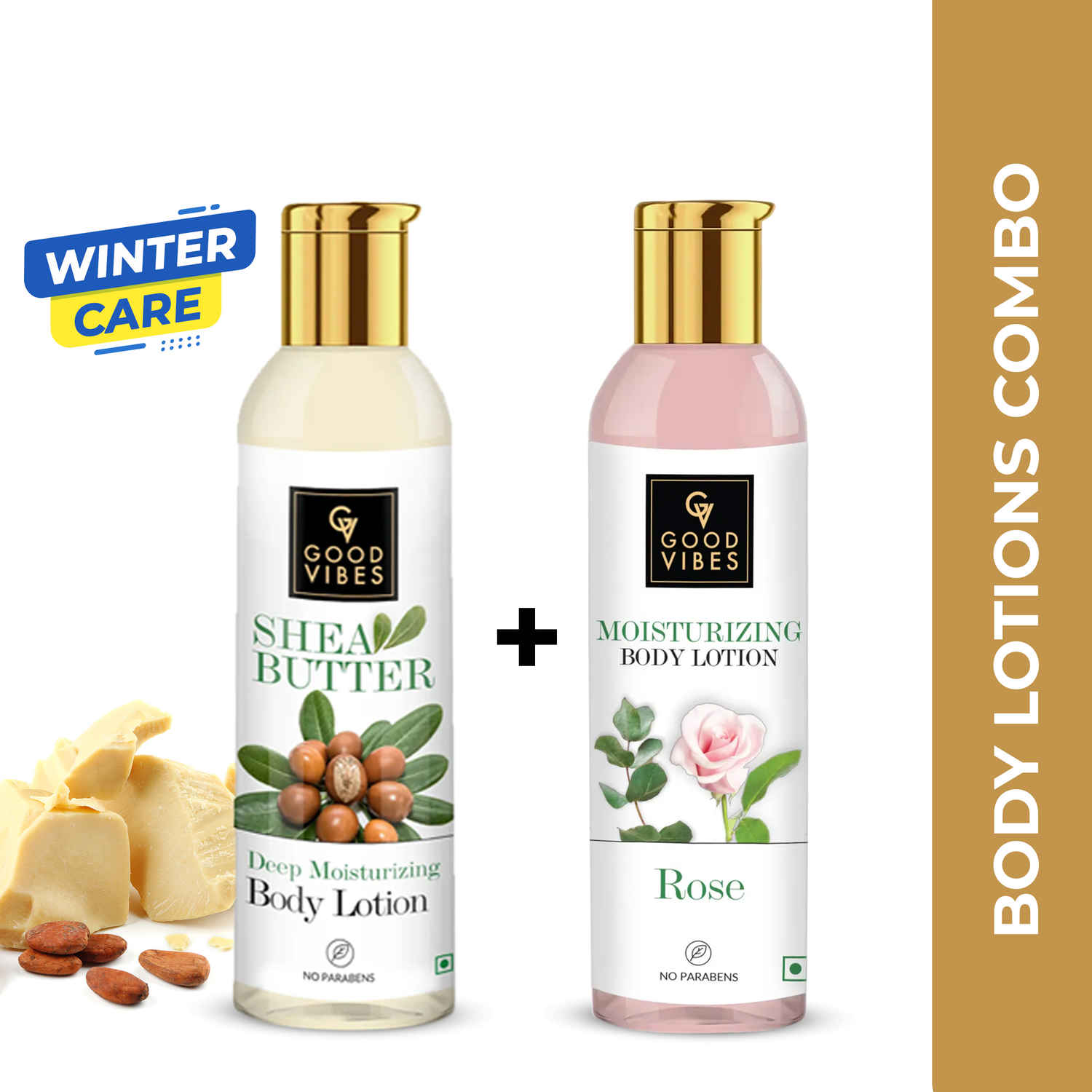 Buy Good Vibes Shea Butter & Rose Body Lotion |Hydrating, Moisturizing Body Care Combo (200 ml) - Purplle