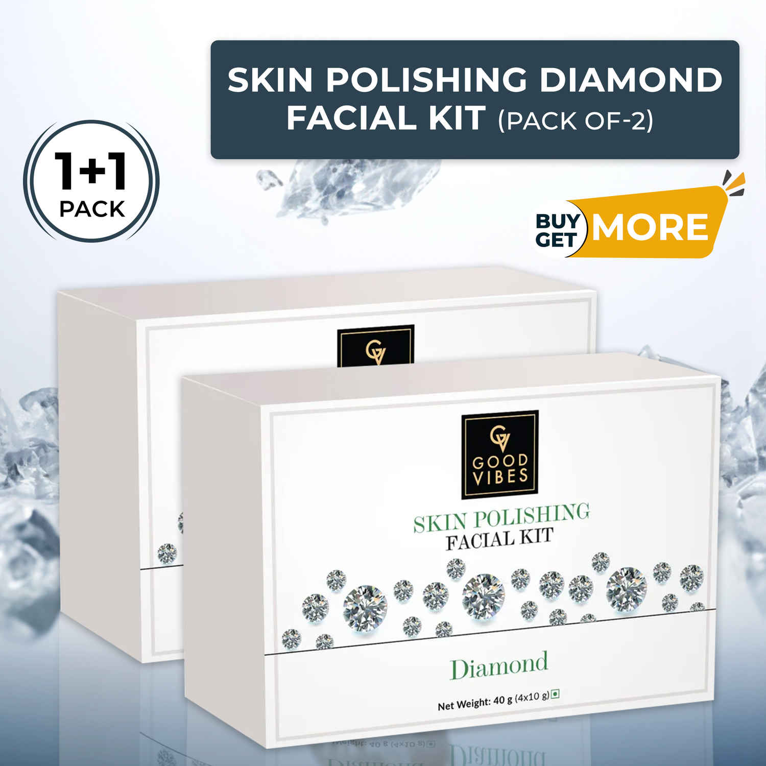 Buy Good Vibes Skin Polishing Diamond Facial Kit (Pack of 2) - Purplle