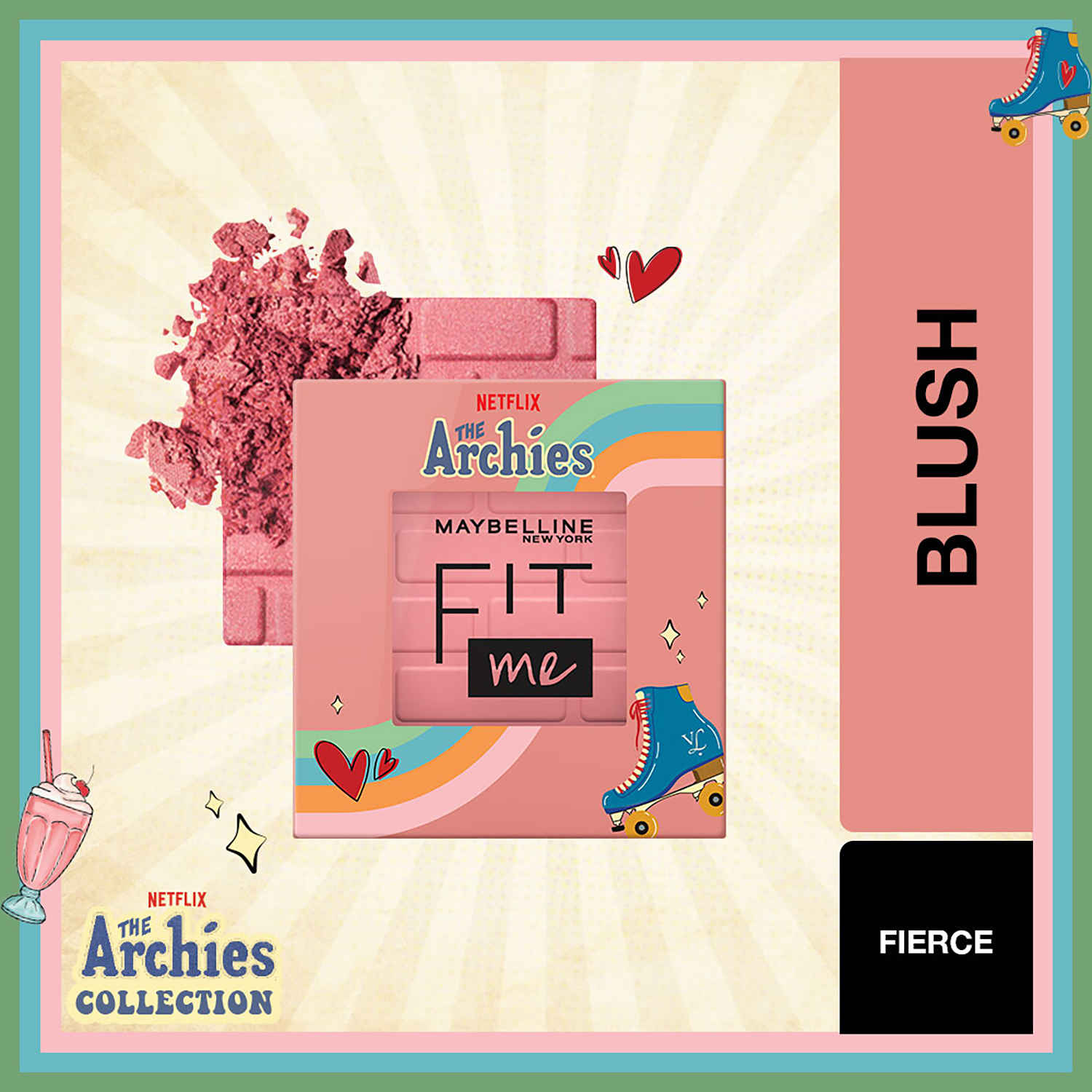 Buy Maybelline NY Blush, Fit Me Blush, The Archies Collection, 30 Fierce, 4.5 gm - Purplle
