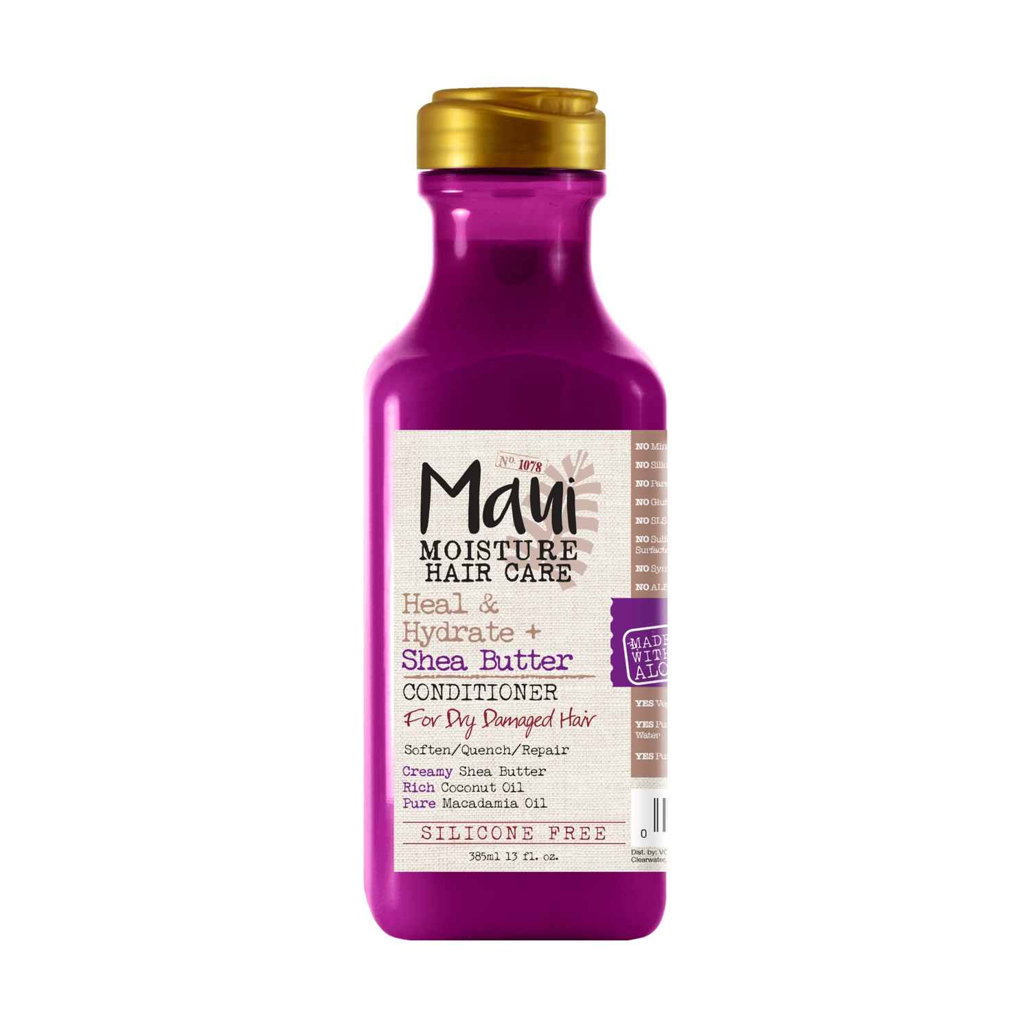 Buy Maui Moisture Heal & Hydrate + Shea Butter Conditioner to Repair & Deeply Moisturize Tight Curly Hair with Coconut & Macademia Oils, Vegan, Silicone, Paraben & Sulfate-Free, 385ml - Purplle