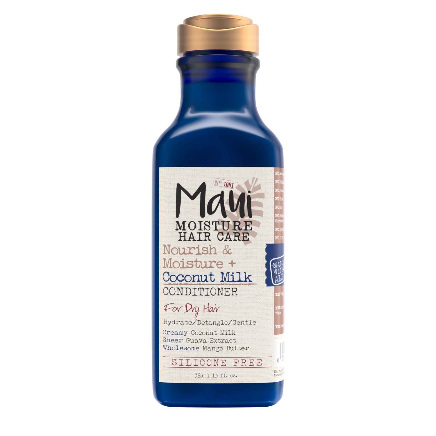 Buy Maui Moisture Nourish & Moisture + Coconut Milk Conditioner to Hydrate and Detangle Curly Hair, Lightweight Daily Moisturizing Conditioner, Vegan, Silicone & Paraben-Free, 385ml - Purplle