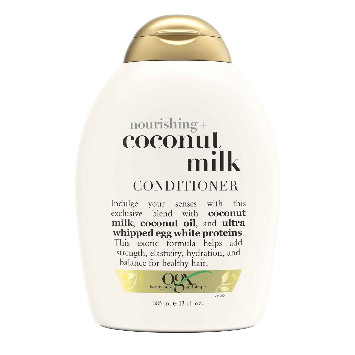 Buy OGX Nourishing + Coconut Milk Moisturizing Conditioner for Strong & Healthy Hair, with Coconut Milk, Coconut Oil & Egg White Protein, Paraben-Free, Sulfate-Free Surfactants, 385ml - Purplle