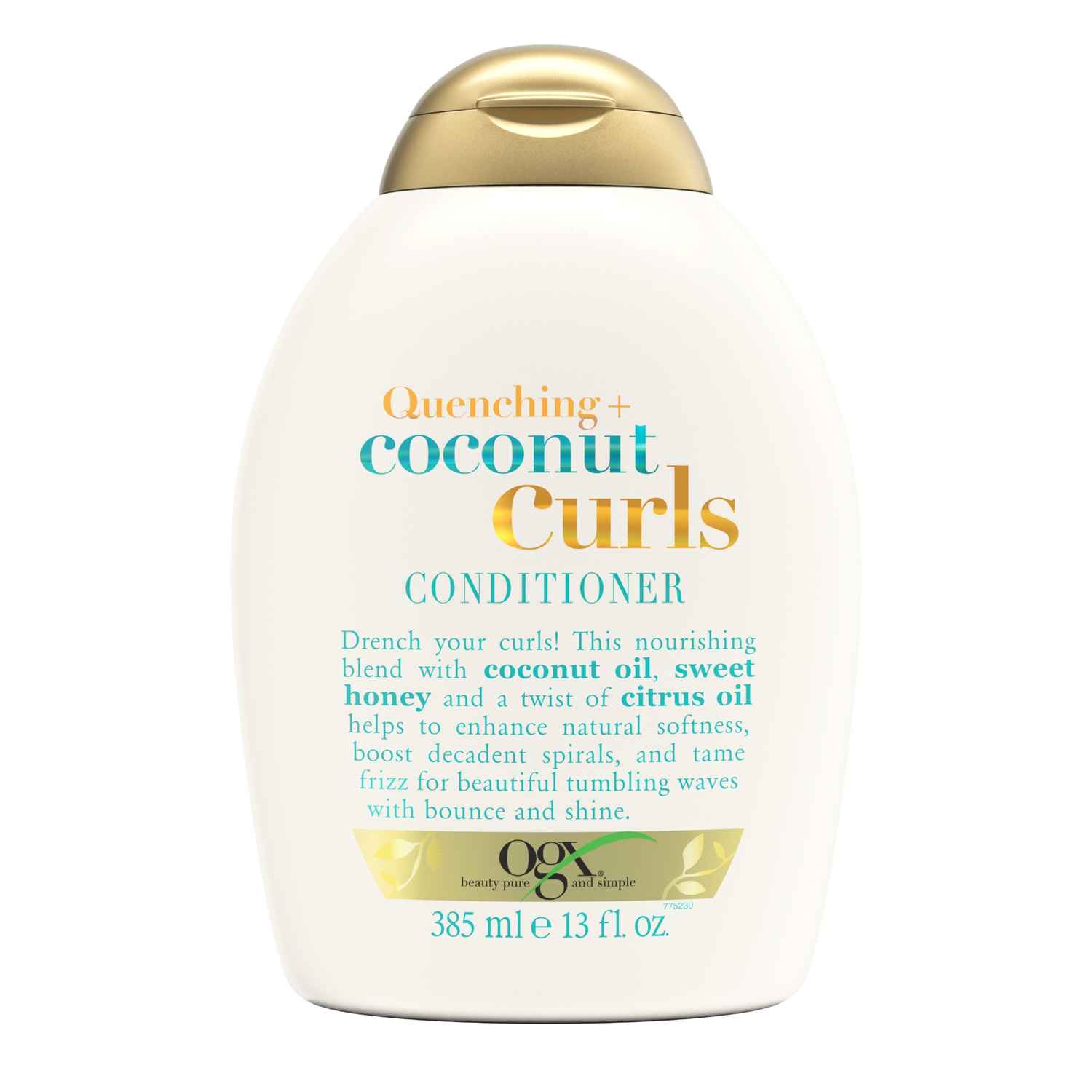 Buy OGX Quenching + Coconut Curls Curl-Defining Conditioner, Nourishing Curly Hair Conditioner with Coconut Oil, Citrus Oil & Honey, Paraben-Free with Sulfate-Free Surfactants - 385ml - Purplle