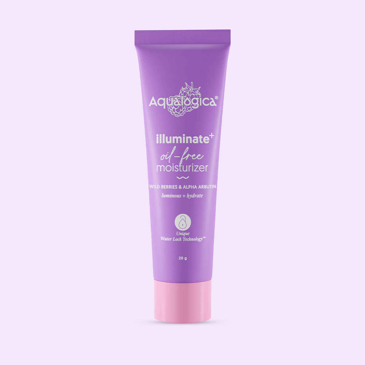 Buy Aqualogica Illuminate + Oil-free Moisturizer with Wild Berries and Alpha Arbutin - 20 gm - Purplle