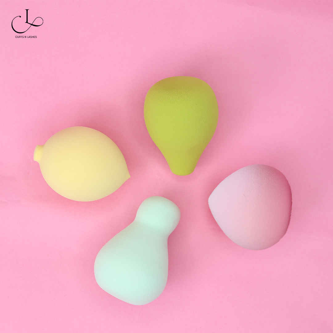 Buy Cuffs N Lashes Makeup Blender/Sponge Set of 4 - Fruit Series - Purplle