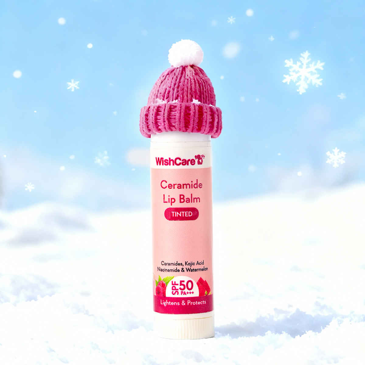 Buy WishCare Tinted Ceramide Lip Balm with SPF50 PA+++ - Kojic Acid & Niacinamide - For Brightens & Protects5 gm - Purplle