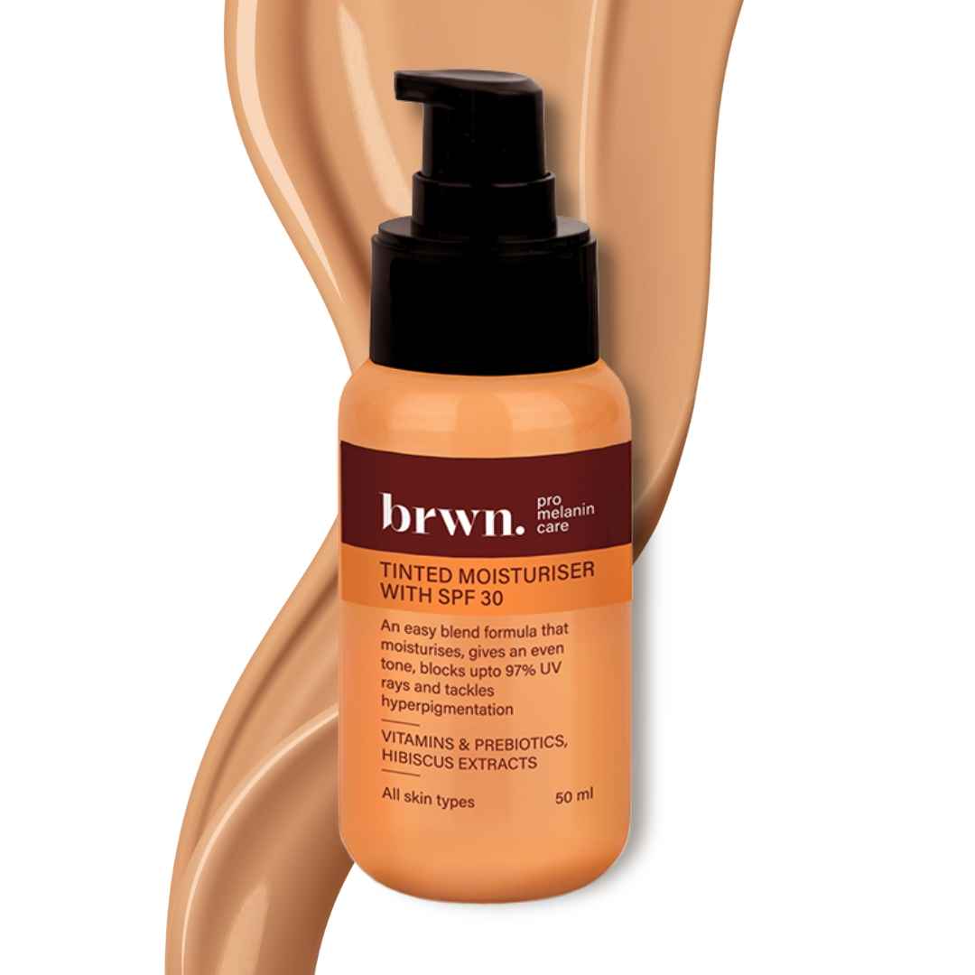 Buy Brwn Tinted Moisturiser SPF 30 with Vitamins and Prebiotics - Honey 50ml - Purplle