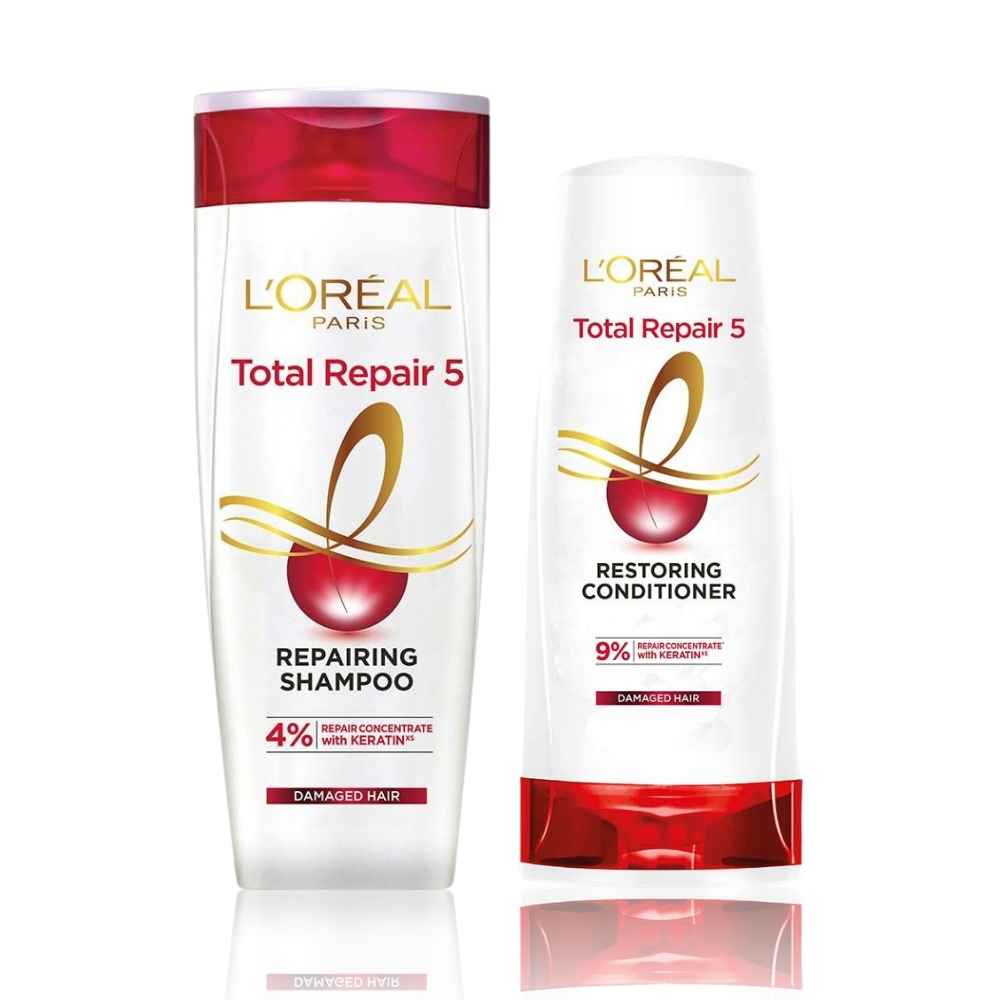 Buy L'Oreal Paris Total Repair 5 shampoo 340 ml & L'Oreal Paris Total Repair 5 Conditoner 180 ml - Purplle