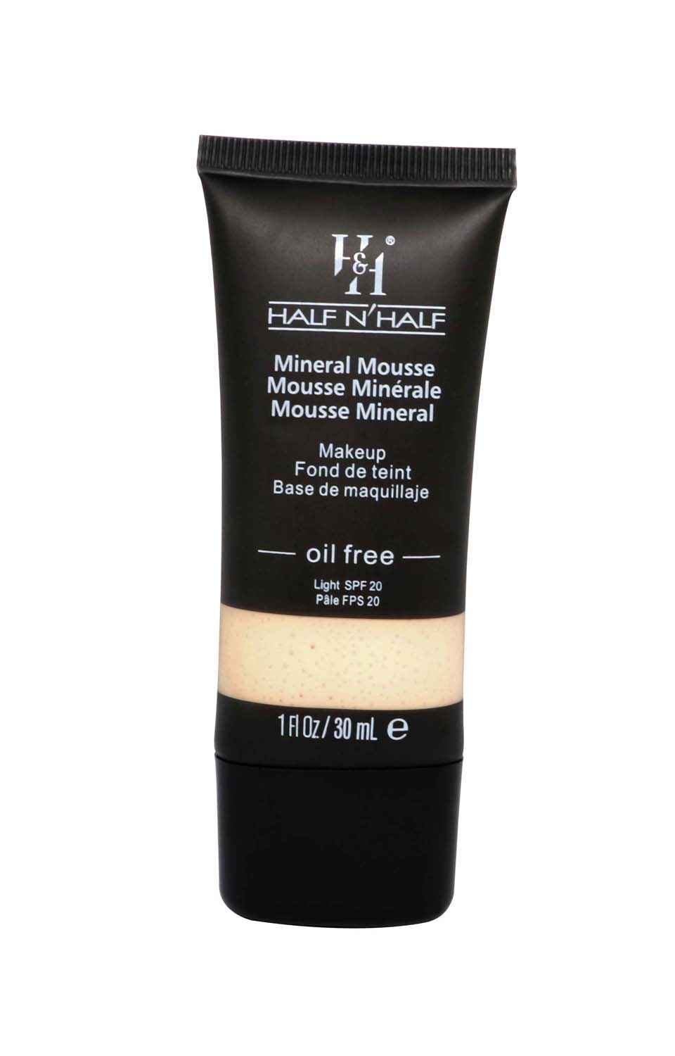 Buy Half N Half Mineral Mousse Oil Free Foundation Light SPF-20, Fair (30 ml) - Purplle
