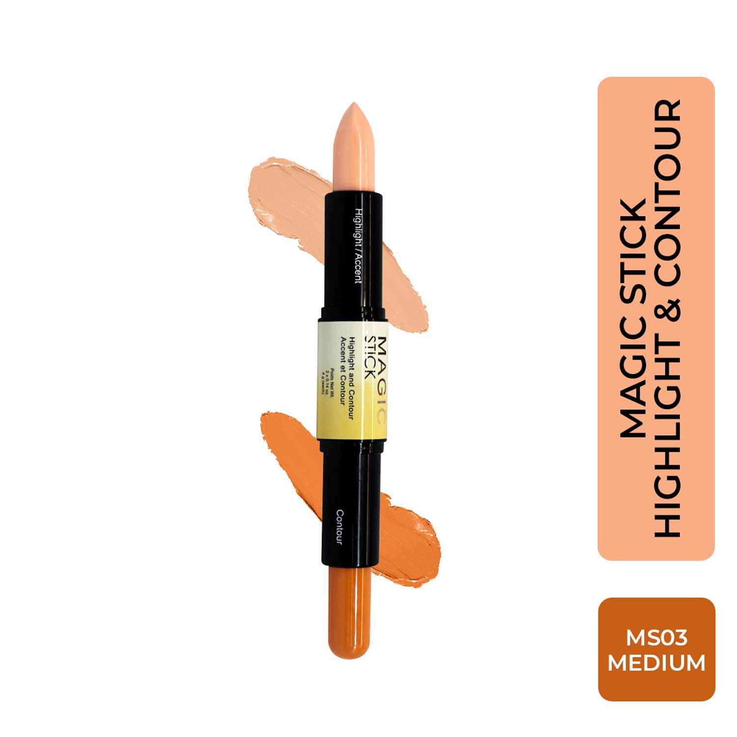 Buy Half N Half Magic Stick 2 in 1 Cover Perfection , Highlight and contour & Accent Contour Concealer, Medium 03 (4 gm Each) - Purplle