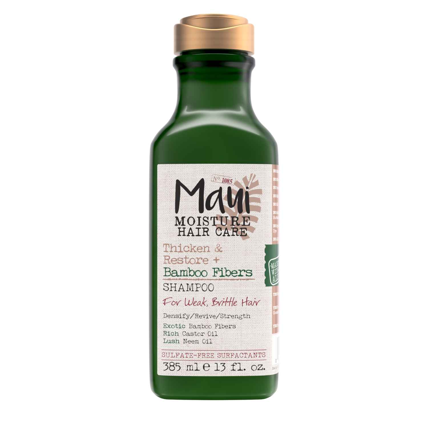 Buy Maui Moisture Thicken & Restore + Bamboo Fibers Strengthening Shampoo to Soften Transitioning or Natural Hair & Renew Brittle Hair, Vegan, Silicone & Paraben-Free, 385ml - Purplle