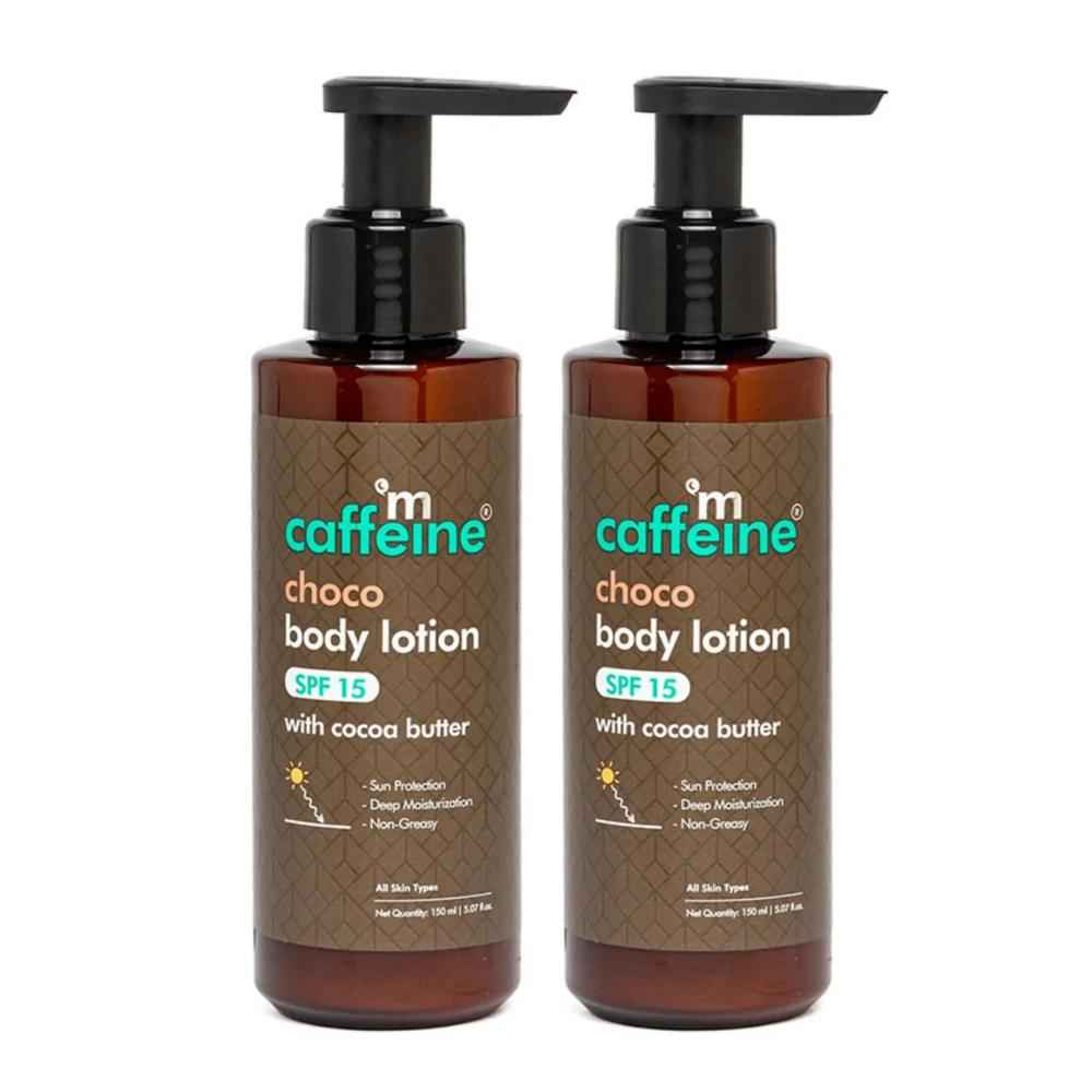 Buy mCaffeine Choco Body Lotion with SPF 15 for Deep Moisturization & Sun Protection | Non-Greasy Body Moisturizer for Dry, Normal & Oily Skin - Pack Of 2 - Purplle
