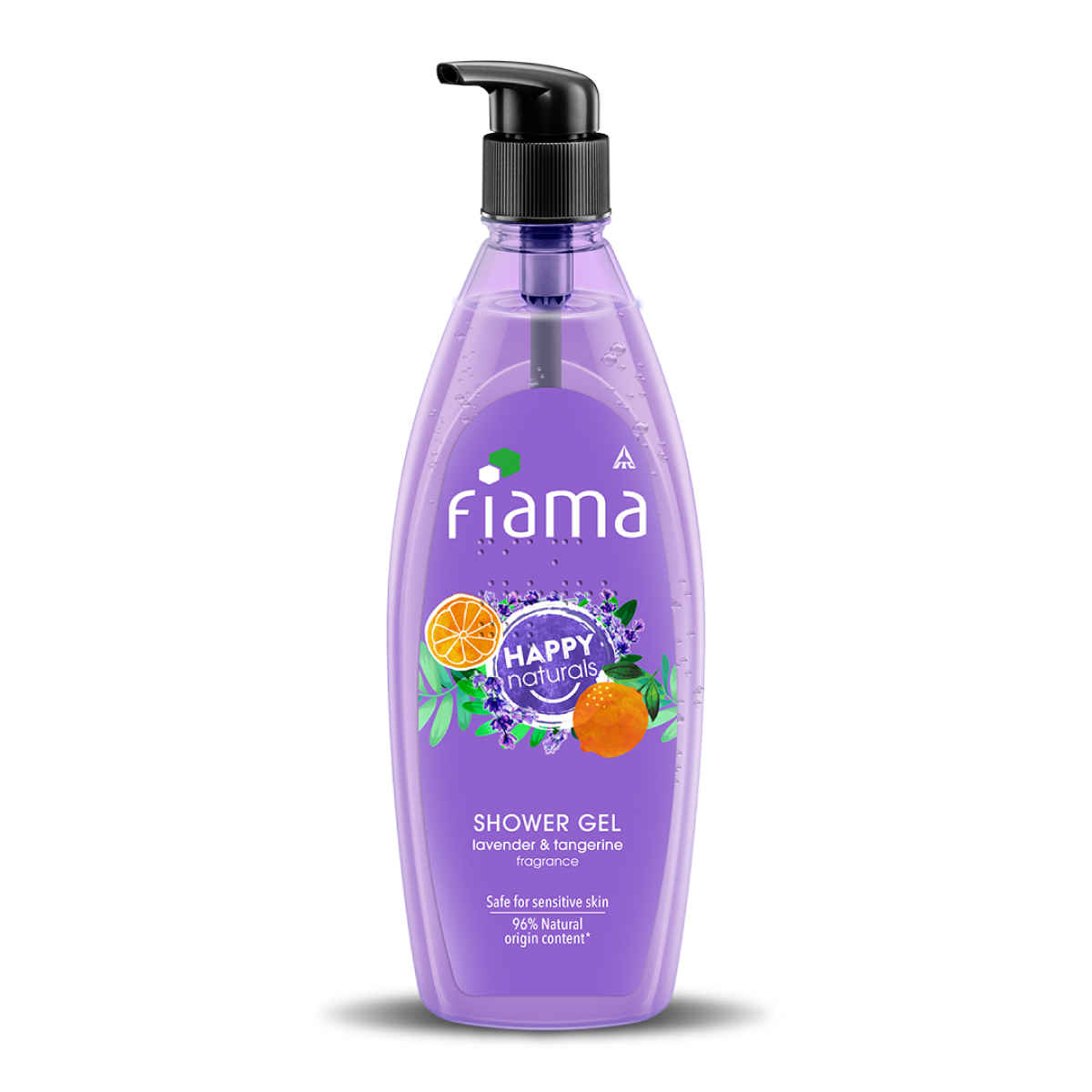 Buy Fiama Happy Naturals Body Wash Shower Gel, Lavender and Tangerine, 500 ml, Body Wash for Women & Men with Skin Conditioners for Moisturised Skin - Purplle