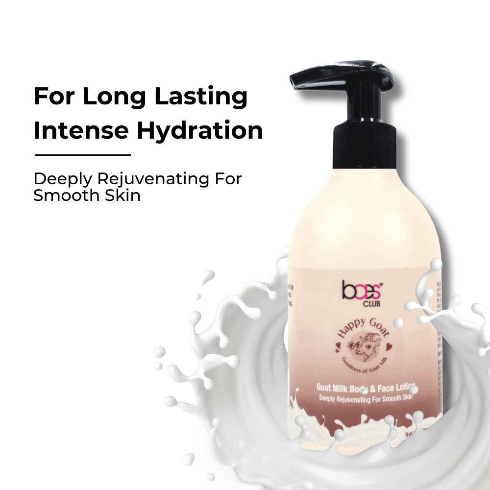 Buy Baes Club Goat Milk Body & Face Lotion | With Goat Milk, Shea Butter & chamomile flower | Non-Sticky & Non-Greasy | Long-Lasting Skin Moisturizer - 300 ml - Purplle