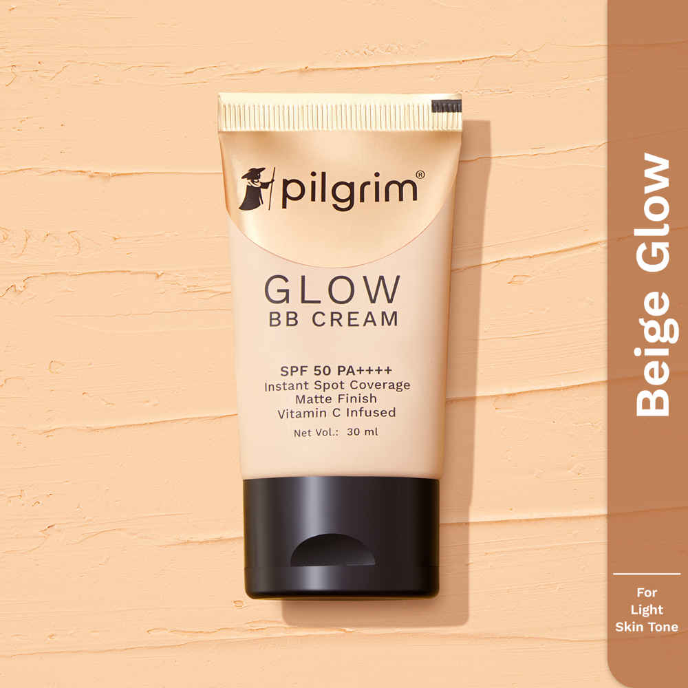 Buy Pilgrim BB Cream Beige Glow,Instant spot coverage, Light Make-up Glow,For Woman 30 ml - Purplle