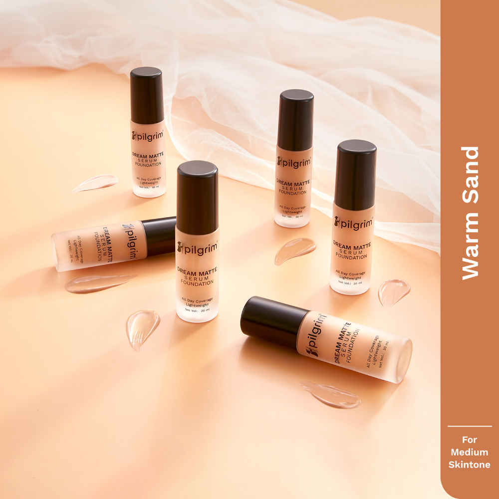 Buy Pilgrim Serum Foundation Warm Sand,30 ml, All Day Coverage, Lightweight, For Woman - Purplle