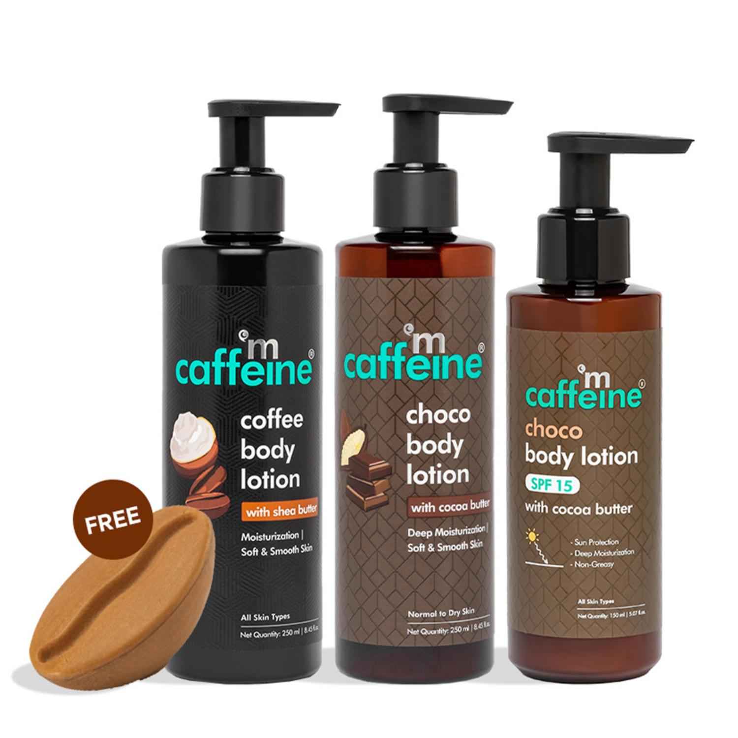 Buy mCaffeine Irresistible Skin Trio with Free Soap Combo of 4 - Purplle