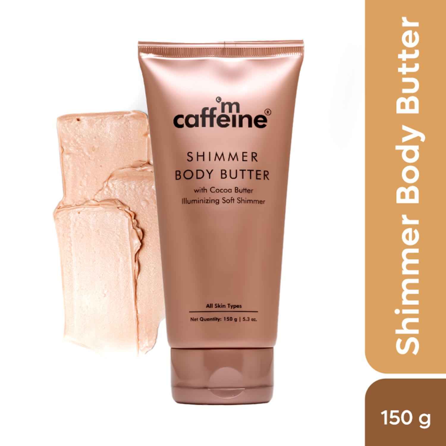 Buy mCaffeine Shimmer Body Butter with Cocoa Butter for Shimmery & Glowing Skin | Limited Edition - 150 gm - Purplle