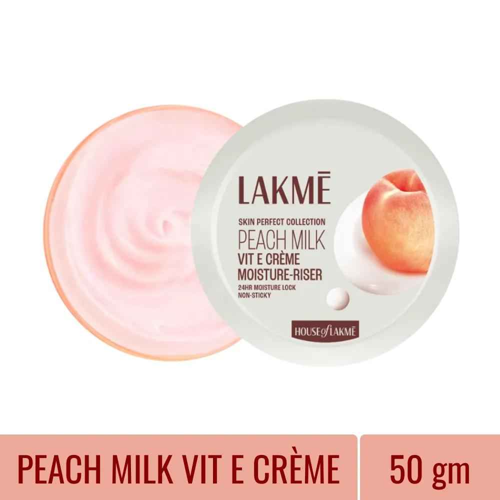 Buy Lakme Peach Milk Ceramide Moisturizer with Hyaluronic & VIT E for Intense Moisturizing, Skin Strengthening | With Pro-Ceramide booster, Barrier Repair| For Dry Skin, Normal Skin & Sensitive Skin 50 gm - Purplle
