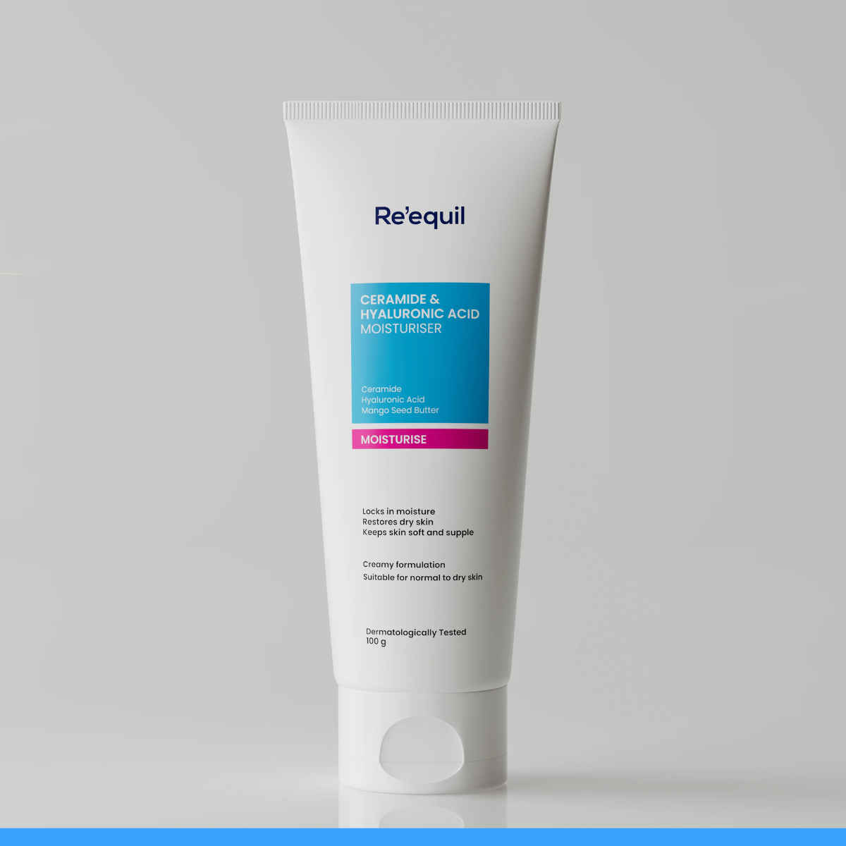 Buy Re'equil Ceramide & Hyaluronic Acid Moisturiser For Normal To Dry Skin 100 gm - Purplle