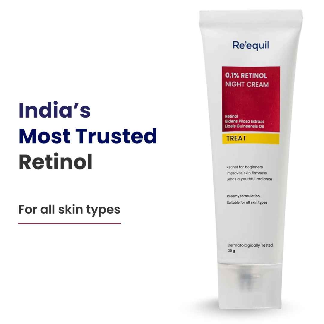 Buy Re'equil 0.1% Retinol Night Cream For Wrinkles & Skin Tightening 30 gm - Purplle
