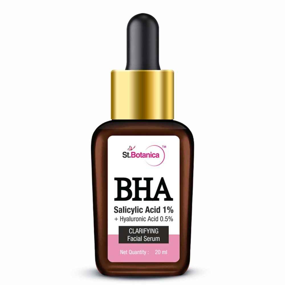 Buy St.Botanica Salicylic Acid 1% + Hyaluronic Acid 0.5% Skin Clarifying Face Serum for Clogged Pores, Oily & Acne-Prone Skin | Reduces Acne & Acne Marks, 20 ml - Purplle