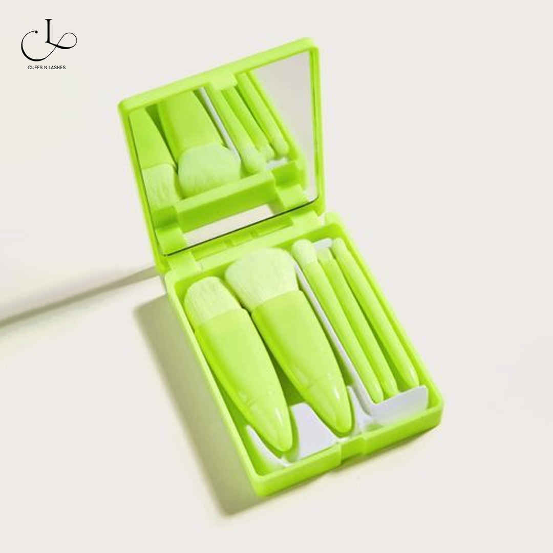 Buy Cuffs N Lashes Mini Brush Set of 5 Chartreuse Green - Purplle