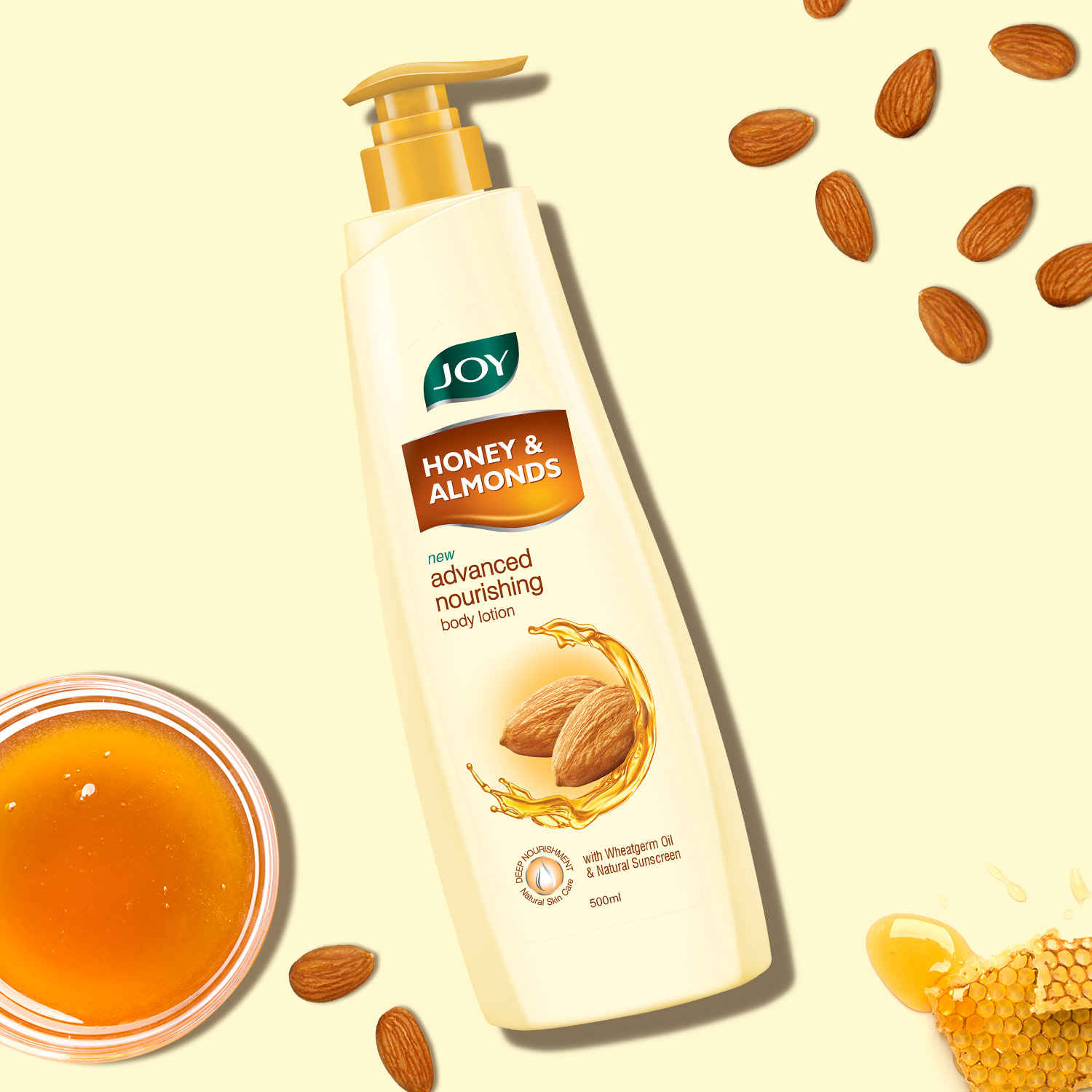 Buy Joy Honey & Almonds Advanced Nourishing Body Lotion, For Normal to Dry skin 500 ml - Purplle