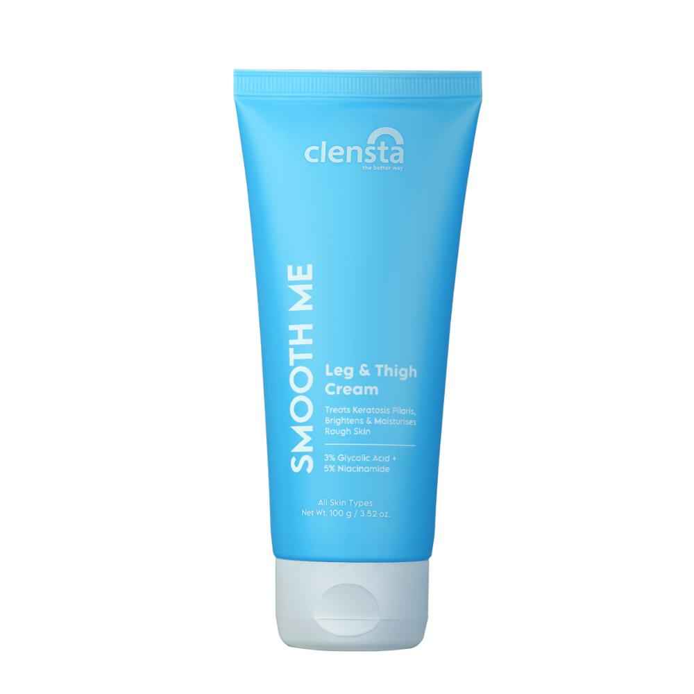 Buy Clensta Leg And Thigh Cream With 5% Niacinamide & Glycolic Acid For Keratosis Pilaris, Brightens, Moisturises Rough Skin, Dark Spots & Daily Use| Men & Women | For all skin types 100 gm - Purplle