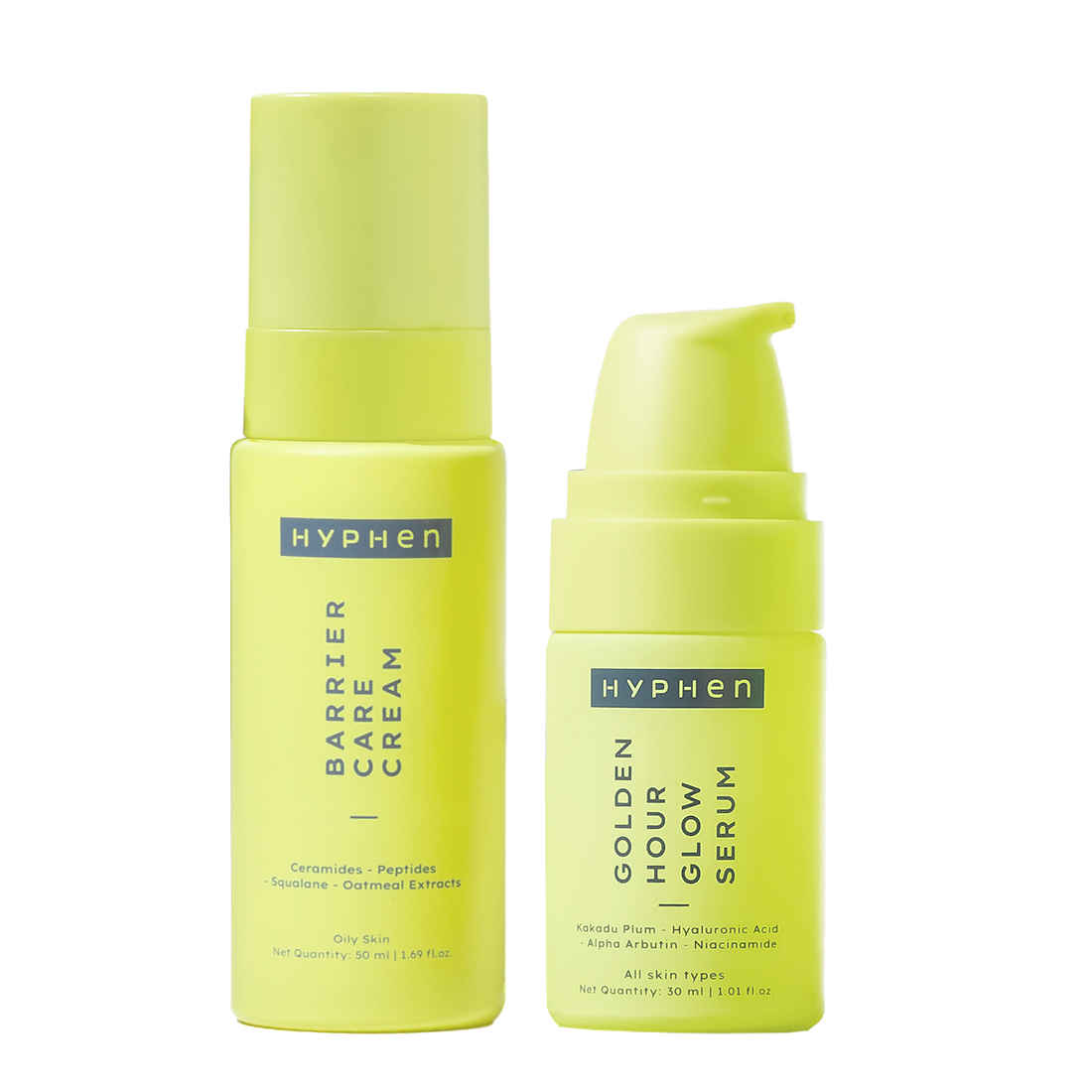 Buy Hyphen Daily Night-Care Routine for Oily & Combination with Face Serum & Barrier Care Cream | Glow & Moisturize Skincare Combo,271 gm - Purplle