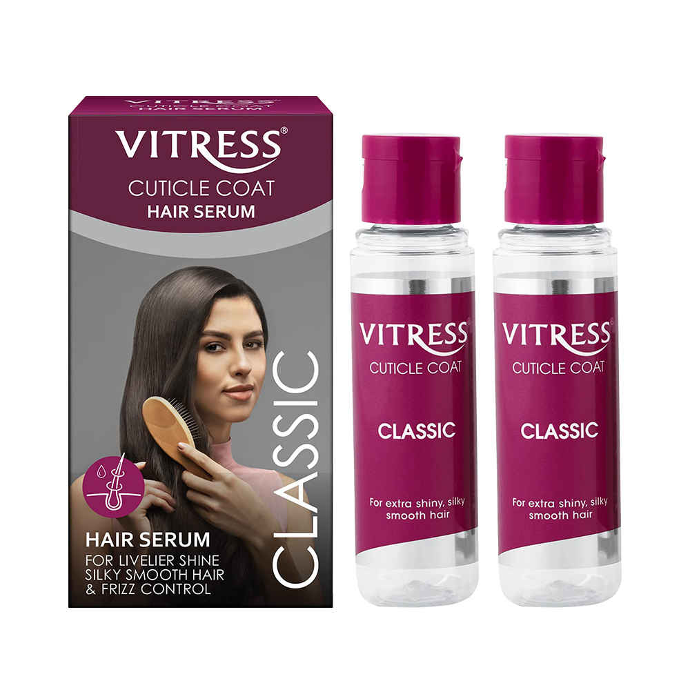 Buy Vitress cuticle coat classic hair serum, frizzcontrol hair serum, 50 ml-Pack of 2 - Purplle