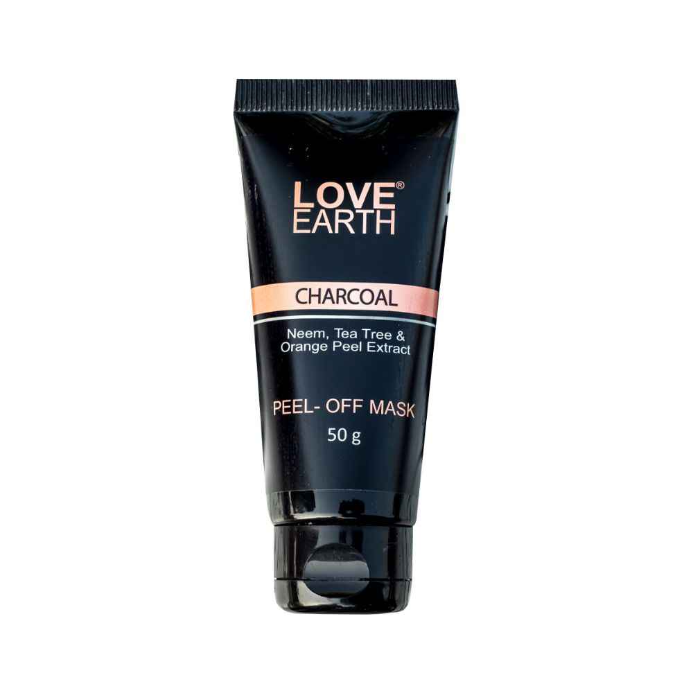 Buy Love Earth Charcoal Peel Off Mask with Activated Charcoal and Neem Extracts For Acne, Pimples & Whiteheads removal 50 gm - Purplle