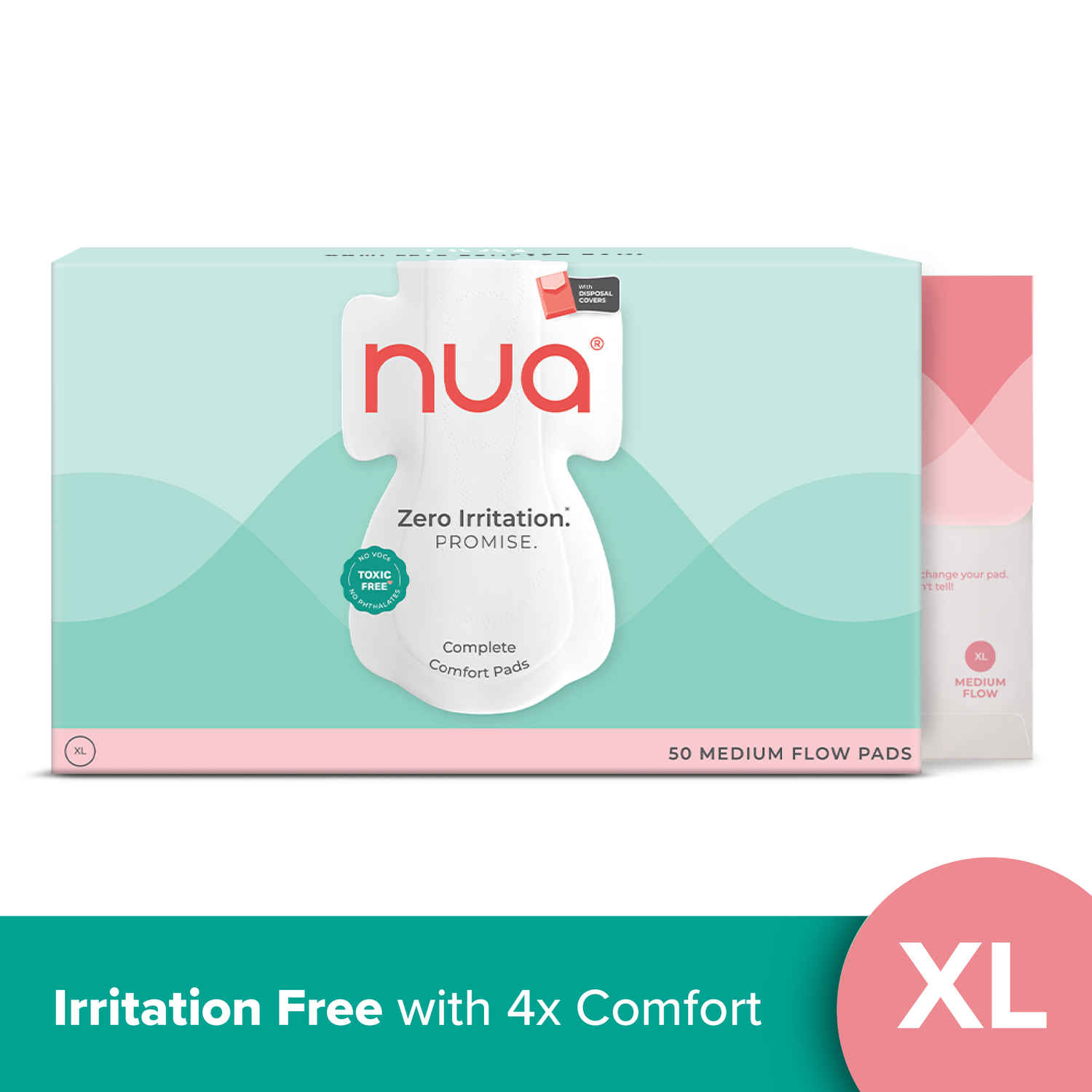 Buy Nua Complete Comfort XL Pads (with Disposal covers) - Pack of 50 - Purplle