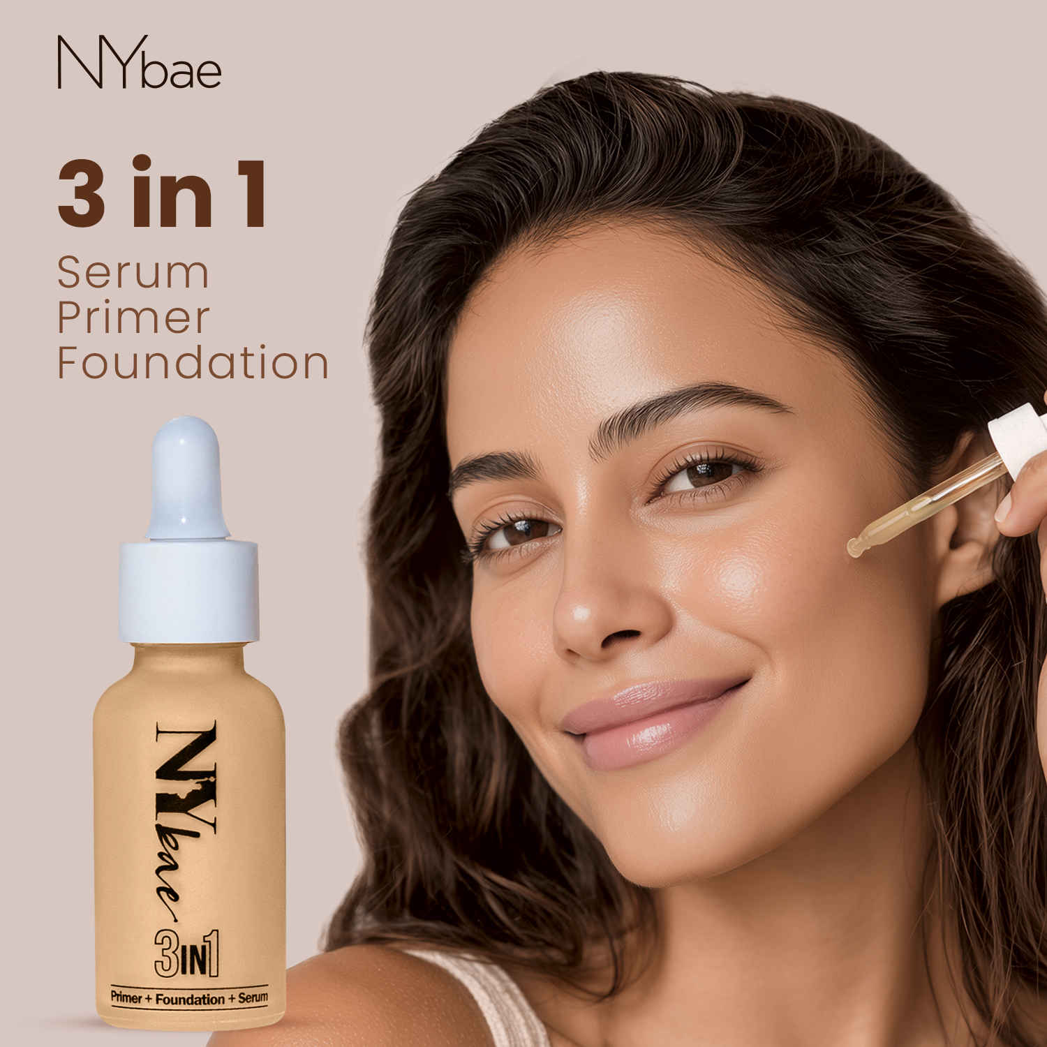 Buy NY Bae 3 IN 1 Serum Foundation - Cool Toffee 11 (30 ml) | Infused with Primer | Moisturising I Glowing Korean Skin I Celeb Glow | Dewy Makeup | Evens Skin Tone | Ultra Glow - Purplle