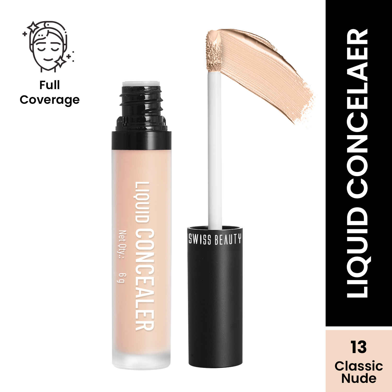 Buy Swiss Beauty Liquid Concealer 13 Classic Nude 6 gm - Purplle