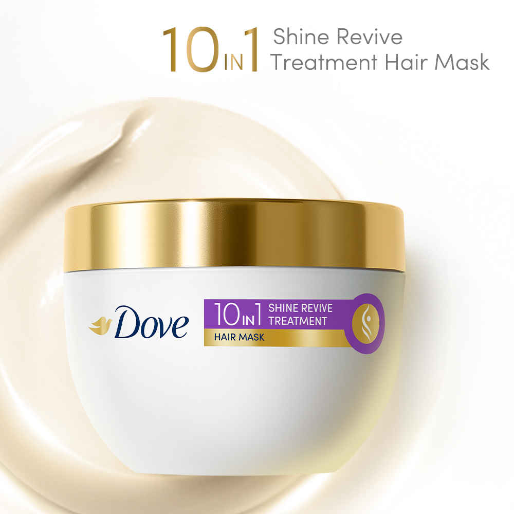 Buy Dove 10 in 1 Shine Revive Treatment Hair Mask, for dull hair 300 ml - Purplle