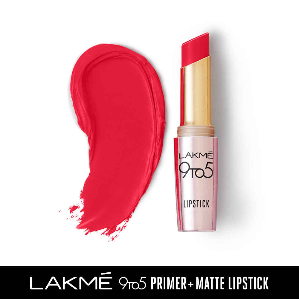 Buy Lakme 9TO5 Primer + Matte Lip Color MR1 Red Letter (3.6 gm) - Purplle