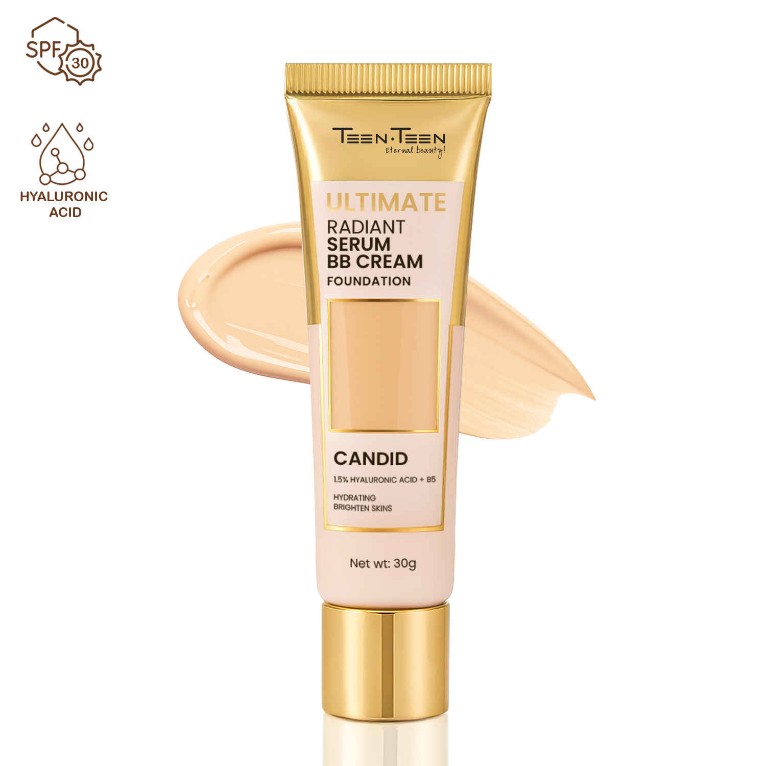 Buy TEEN.TEEN RADIANT SERUM BB CREAM FOUNDATION - NATURAL NUDE/02, 30gm - Purplle