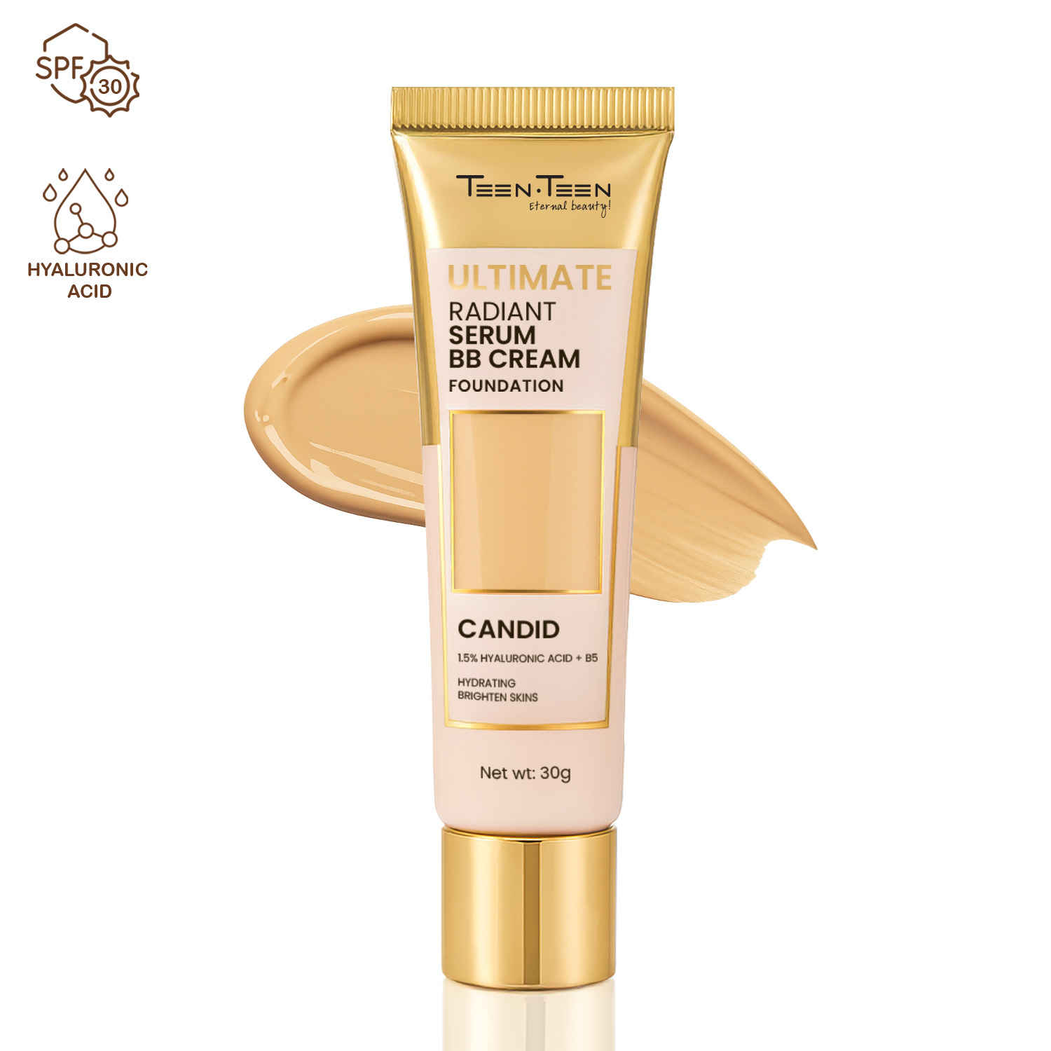 Buy TEEN.TEEN RADIANT SERUM BB CREAM FOUNDATION - WARM BEIGE/03, 30gm - Purplle